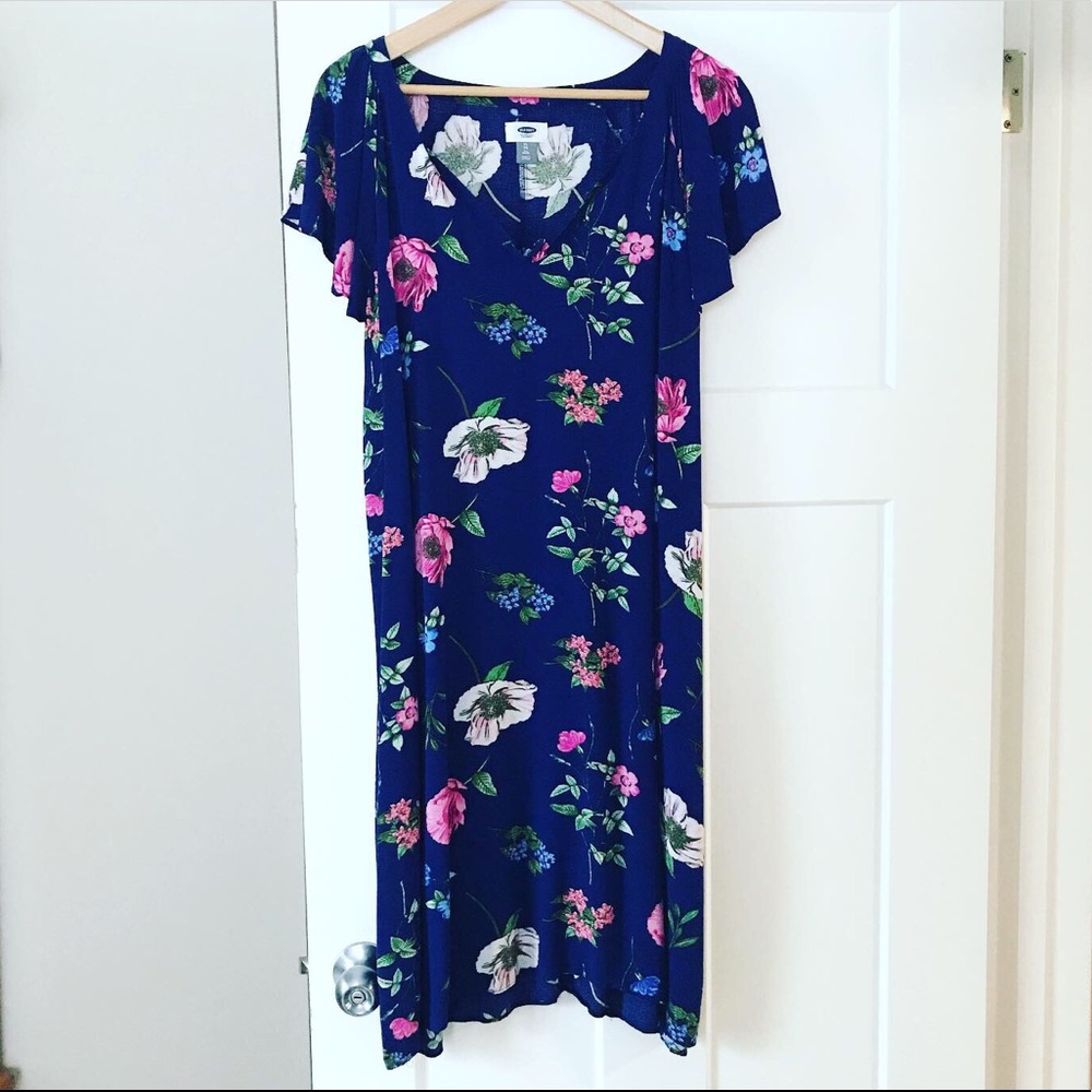 Floral Flutter Sleeve Dress